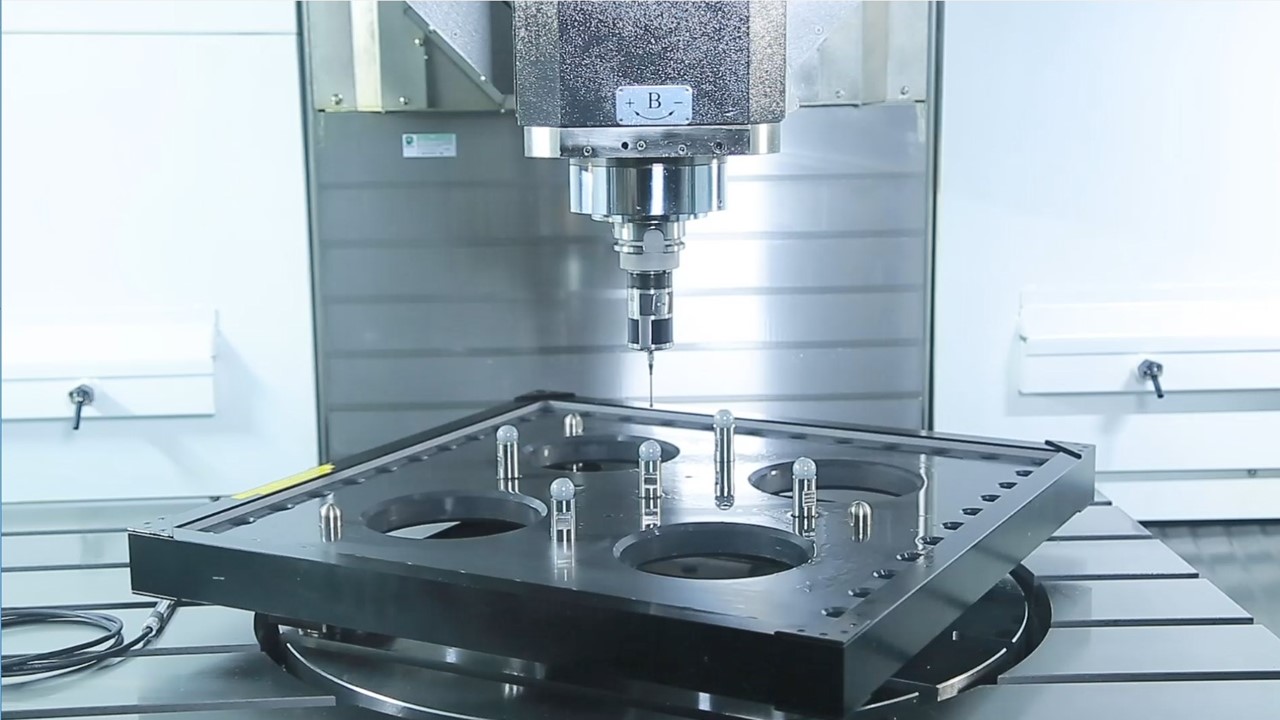 五軸工具機搭載量測圖